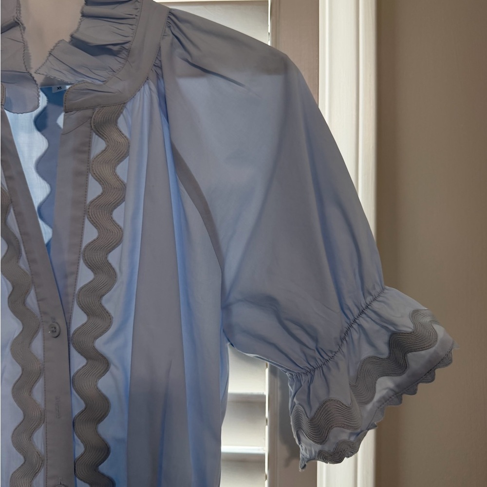 Light Blue Ric Rac Dress by Sunday - Picture 4 of 6